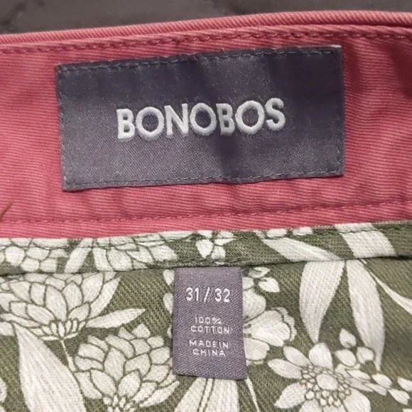 Bonobos 31/32 Pink Flat Front Slim Straight Mid Rise Chino Pant Khaki - Picture 3 of 8